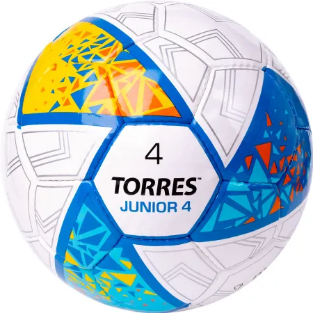 Мяч футб. TORRES Junior-4, F323804, р.4,глянц.ПУ, 4 сл, 32п, руч.сш, бел-жел-гол за 2&nbsp;070.60 ₽ купить в Санкт-Петербурге