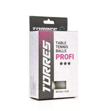 Мяч для наст. тенниса TORRES Profi 3*, TT23012, диам. 40+мм, упак. 6 шт, белый за 338.30 ₽ купить в Санкт-Петербурге