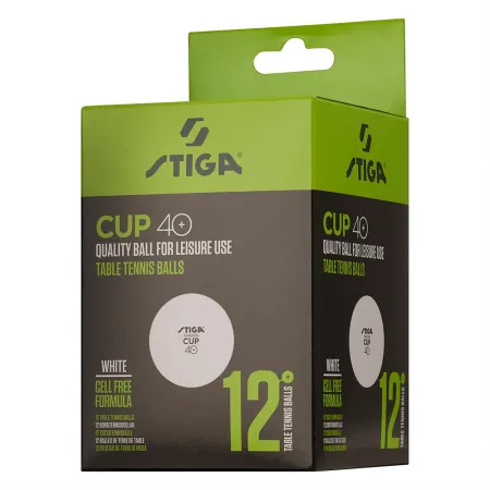 Мяч для наст. тенниса Stiga Cup ABS, 1110-2510-12, диам.40+мм, пластик, упак. 12 шт, белый за 1&nbsp;774.80 ₽ купить в Санкт-Петербурге