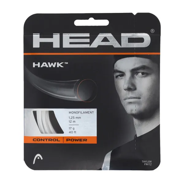 Струна теннисная HEAD Hawk 16, 281103-GR, 12м, серый