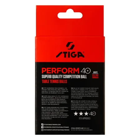 Мяч для наст. тенниса Stiga Perform 3***, 40+, 1113-2110-06, пластик, ITTF Appr., уп.6 шт, бел за 2&nbsp;121.60 ₽ купить в Санкт-Петербурге