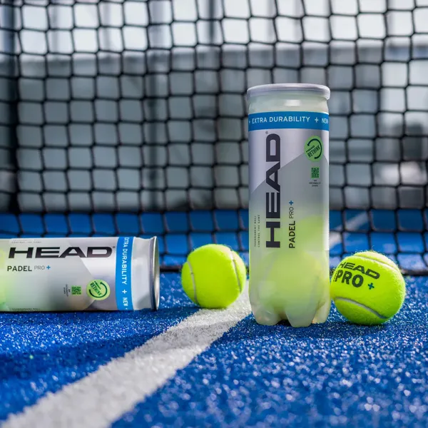 Мяч для падела HEAD Padel Pro+, 540203, уп.3 шт, FIP Approved, войлок,нат.резина,желтый за 933.30 ₽ в Санкт-Петербурге