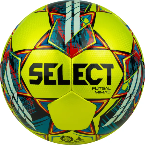 Мяч футзал. SELECT Futsal Mimas, 1053460550, р.4,FIFA Basic, 32 пан, гл.ПУ, руч.сш, жел-сине-красный за 6&nbsp;303.60 ₽ в Санкт-Петербурге