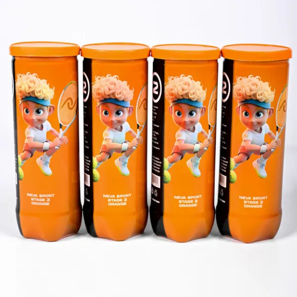 Мяч теннисный детский NS Orange, 5021005, уп.3 шт, резина, шерть, нейлон, желто-оранжевый за 613.70 ₽ в Санкт-Петербурге