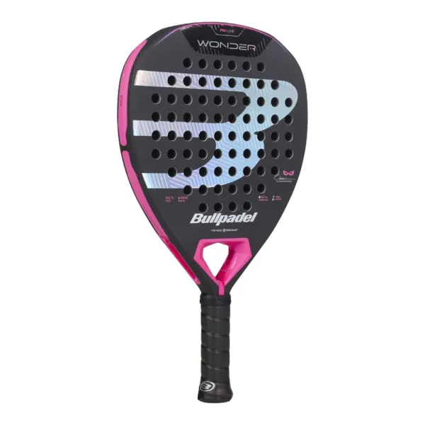 Ракетка для падела BULLPADEL Wonder 27, 497250, для продв.игроков, стекловолокно, карбон, черно-роз за 42&nbsp;969.20 ₽ в Санкт-Петербурге
