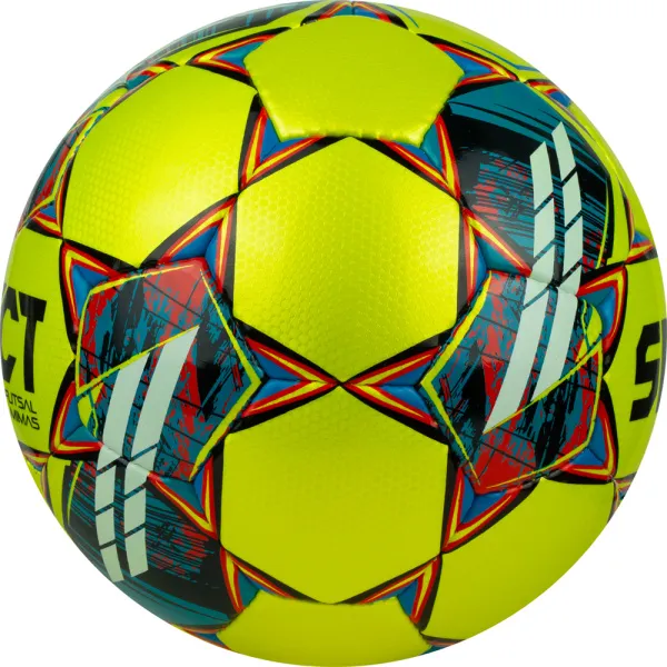Мяч футзал. SELECT Futsal Mimas, 1053460550, р.4,FIFA Basic, 32 пан, гл.ПУ, руч.сш, жел-сине-красный за 6&nbsp;303.60 ₽ в Санкт-Петербурге
