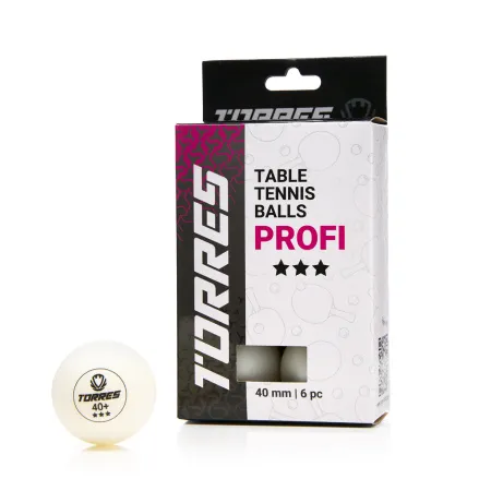 Мяч для наст. тенниса TORRES Profi 3*, TT23012, диам. 40+мм, упак. 6 шт, белый за 338.30 ₽ купить в Санкт-Петербурге