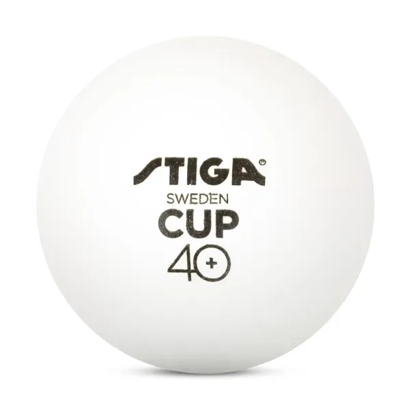 Мяч для наст. тенниса Stiga Cup ABS, 1110-2510-12, диам.40+мм, пластик, упак. 12 шт, белый за 1&nbsp;774.80 ₽ в Санкт-Петербурге