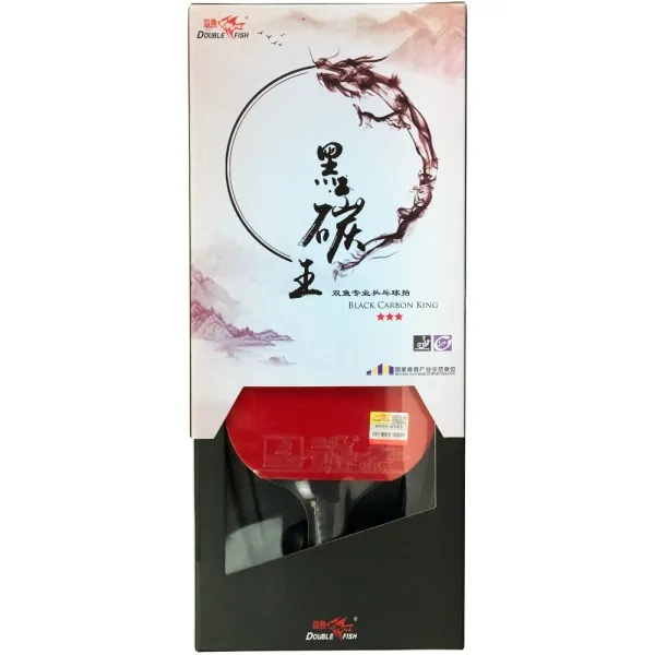Ракетка для н/т DOUBLE FISH Black Carbon King Racket 3***, для професс.,ITTF Appr.,накл.2,1,мм за 4&nbsp;346.90 ₽ в Санкт-Петербурге