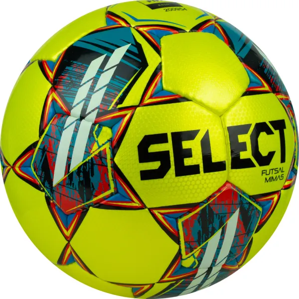 Мяч футзал. SELECT Futsal Mimas, 1053460550, р.4,FIFA Basic, 32 пан, гл.ПУ, руч.сш, жел-сине-красный за 6&nbsp;303.60 ₽ в Санкт-Петербурге