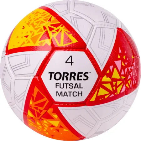 Мяч футзал. TORRES Futsal Match, FS323774, р.4, 32 панели. ПУ,4 подкл.слоя,ручн.сш,бело-крас-жёлт за 2&nbsp;454.80 ₽ купить в Санкт-Петербурге