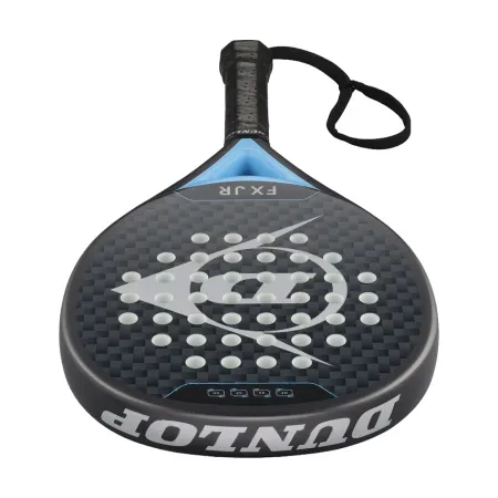 Ракетка для падела Dunlop FX Jr, 10370738, для юниоров, гибрид, графит, черно-голубой за 11&nbsp;019.40 ₽ купить в Санкт-Петербурге