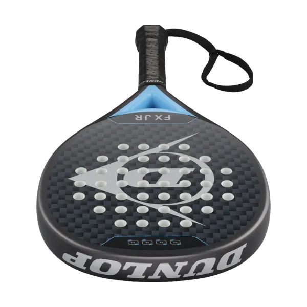 Ракетка для падела Dunlop FX Jr, 10370738, для юниоров, гибрид, графит, черно-голубой за 11&nbsp;019.40 ₽ в Санкт-Петербурге