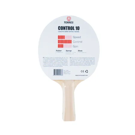 Ракетка для н/т TORRES Control 10, TT0001, для начинающих, накладка 1,5 мм, конич. ручка за 426.70 ₽ купить в Санкт-Петербурге