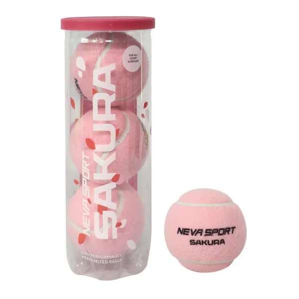 Мяч для падела NS Sakura, UAA2, уп.3 шт, сукно, нат.резина, розовый за 824.50 ₽ в Санкт-Петербурге
