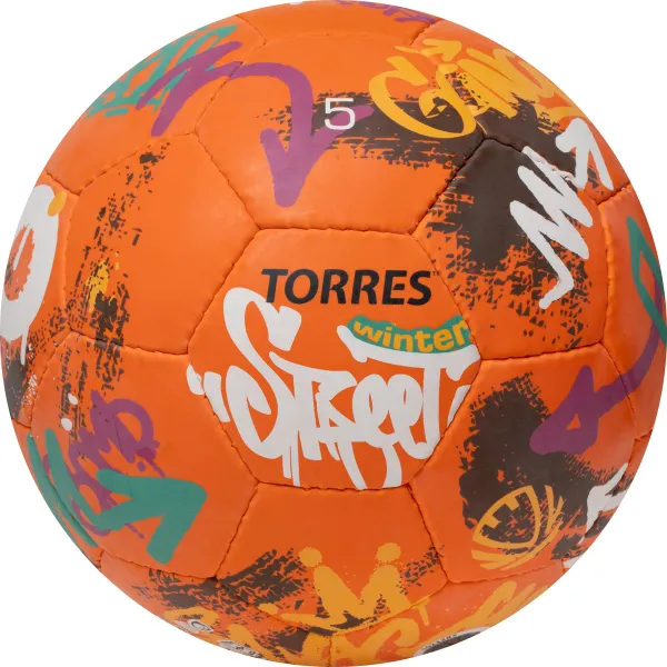 Мяч футб. TORRES Winter Street, F023285, р.5, 32 пан, рез, 4 подкл. слоя, руч. сшив,оранж-мультик. за 2&nbsp;713.20 ₽ в Санкт-Петербурге