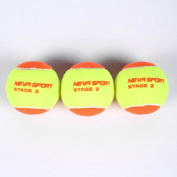 Мяч теннисный детский NS Orange, 5021005, уп.3 шт, резина, шерть, нейлон, желто-оранжевый за 613.70 ₽ в Санкт-Петербурге